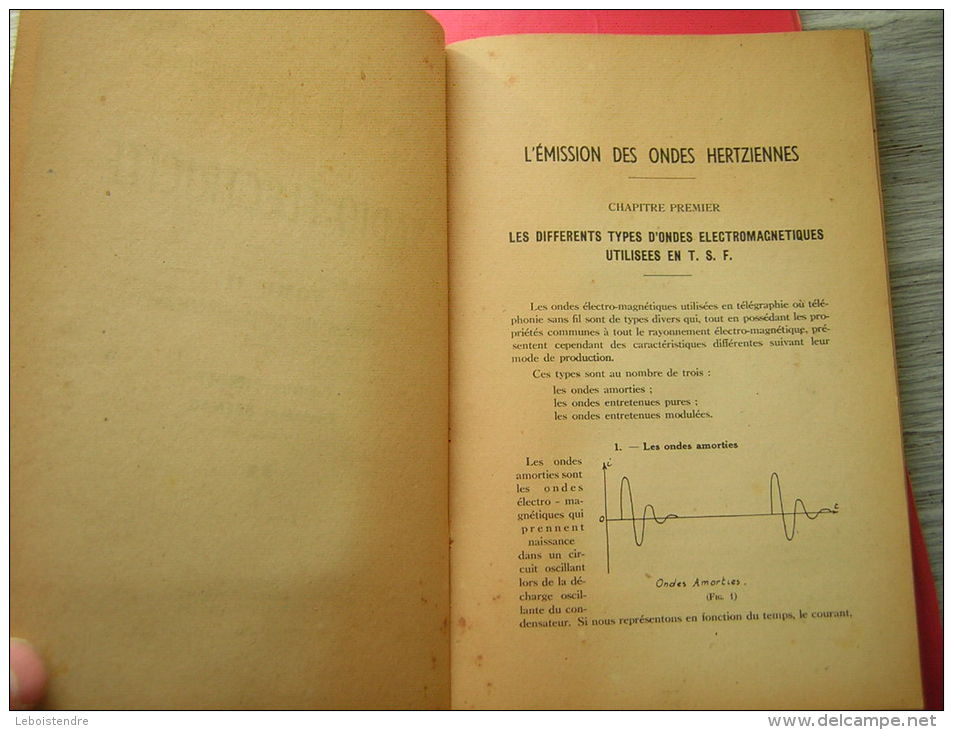 ECOLE DE L´AIR  COURS DE RADIO ELECTRICITE TOME 2 L'EMISSION DES ONDES HERTZIENNES  CAPITAINE PIERDET  LIEUTENANT BRENAC - Fliegerei