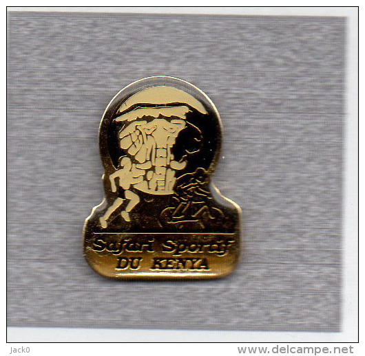 Pin´s  Sport  Athlétisme, Cyclisme, Safari  Sportif  Du  KENIA - Radsport