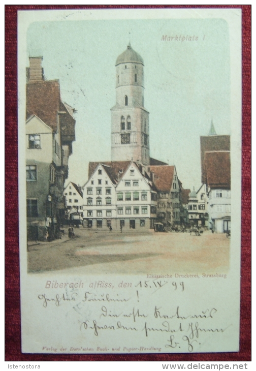 GERMANY / BIBERACH /  LITHO POSTCARD / 1899 - Biberach