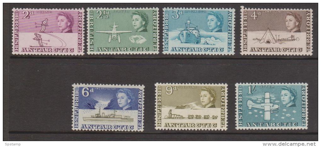 British Antarctic Territory 1963 QEII Definitives Part Short Set Of 7 To 1 Shilling MNH - Other & Unclassified