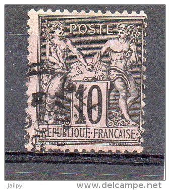 FRANCE    10 C     Année 1876-78     Y&T: 65   Type Sage     (oblitéré) - 1876-1878 Sage (Type I)