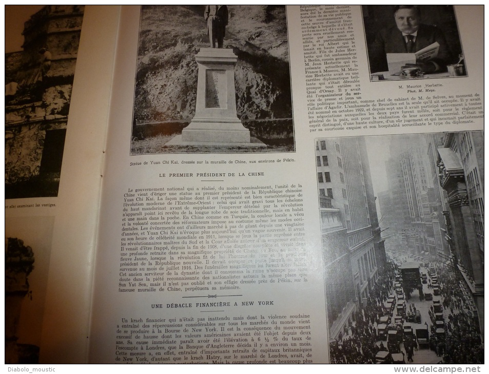 1929  Le Lac Némi; Anniversaire Du Fascisme; Le Château De Grand-Vaux ;TONKIN; Krash NEW-YORK - L'Illustration