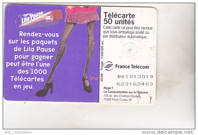 France Old Used Phonecard - MILKA LILA PAUSE 50 U 02/96 - 1996