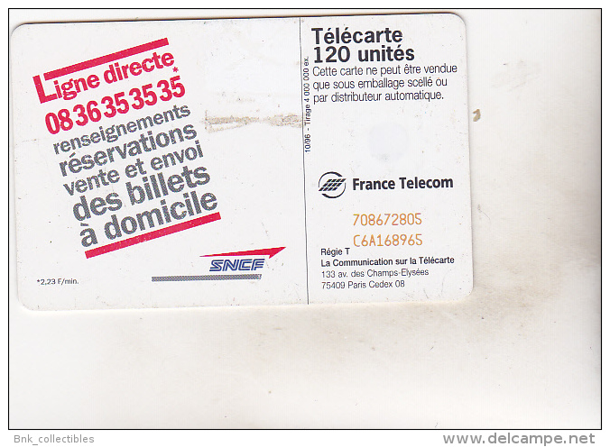 France Old Used Phonecard - LIGNE DIRECTE 120 U 10/96 - 1996