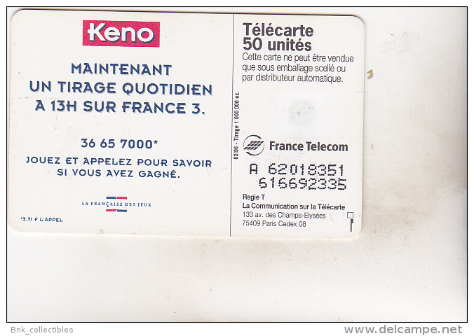 France Old Used Phonecard - KENO 50 U 02/96 - 1996