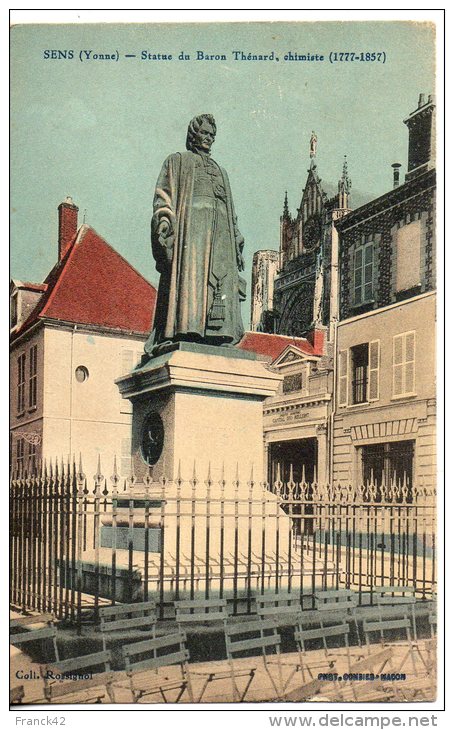 89. Sens. Statue Du Baron Thénard - Sens