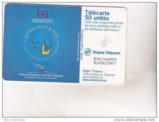 France Old Used Phonecard - ELECTIONS EUROPEENNES 50 U 04/99 - 1999