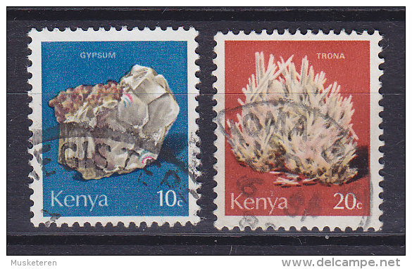 Kenya 1977 Mi. 96-97     10 C & 20 C Mineralien Minerals Selenit & Trona - Kenia (1963-...)