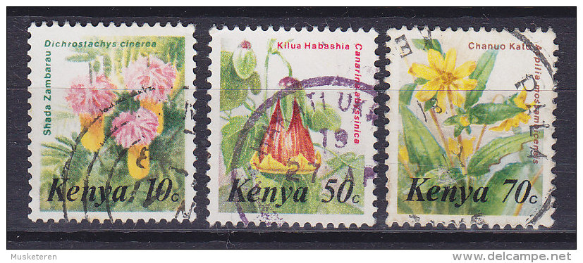 Kenya 1983 Mi. 240, 244-45     10 C & 50 C & 70 C Flowers Blumen - Kenia (1963-...)