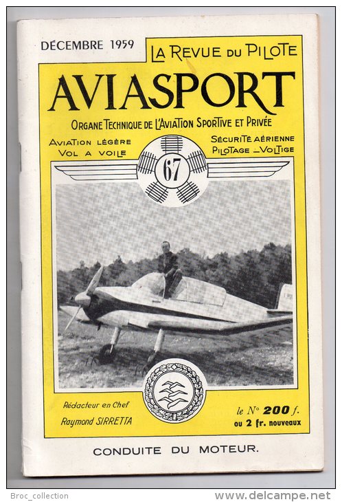Aviasport, La Revue Du Pilote, N° 67, Décembre 1959 (aviation, Avion) Table Scannée - Aerei