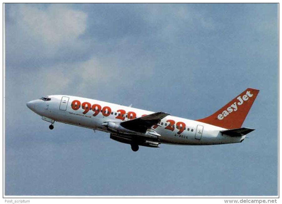 Thème -  Avion - Postcard N° 148 - Easy Jet B737 204 Amsterdam 1996 - 1946-....: Moderne