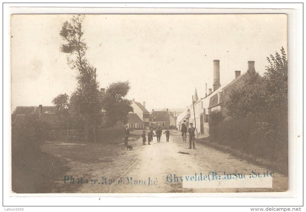 CARTE PHOTO GHYVELDE ROUTE DU SUD     PHOTO RENE MANCHE - Autres & Non Classés