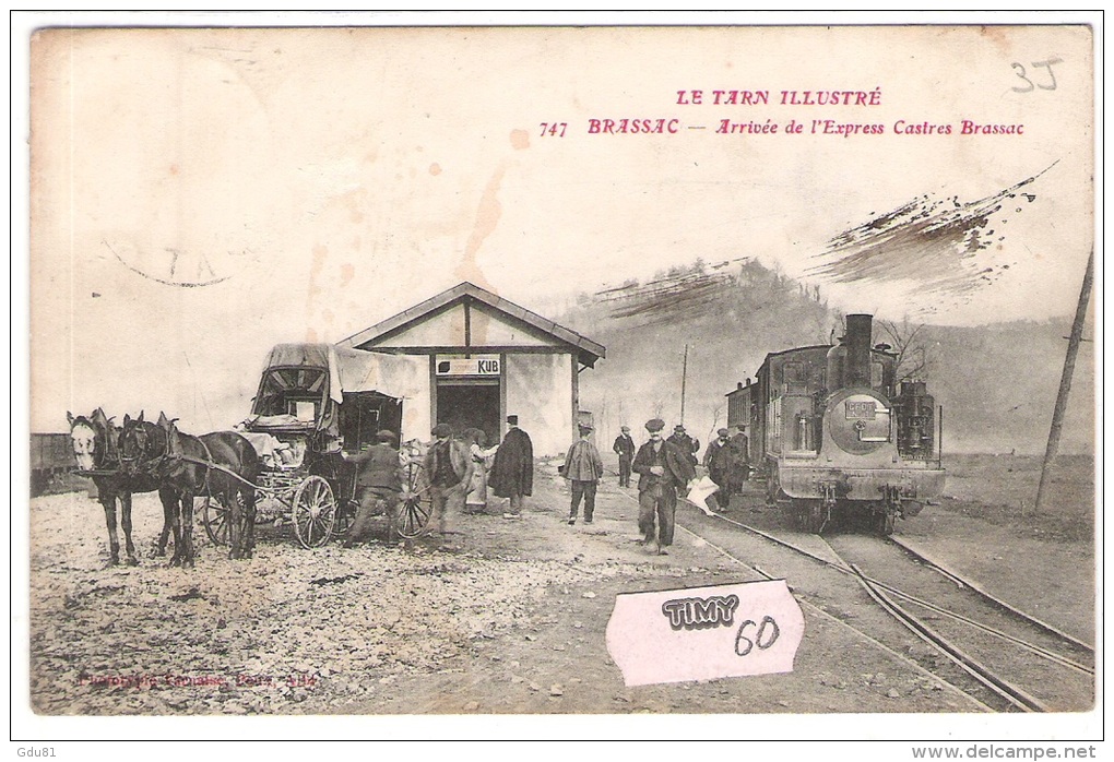 81 TARN BRASSAC Train Gare - Brassac