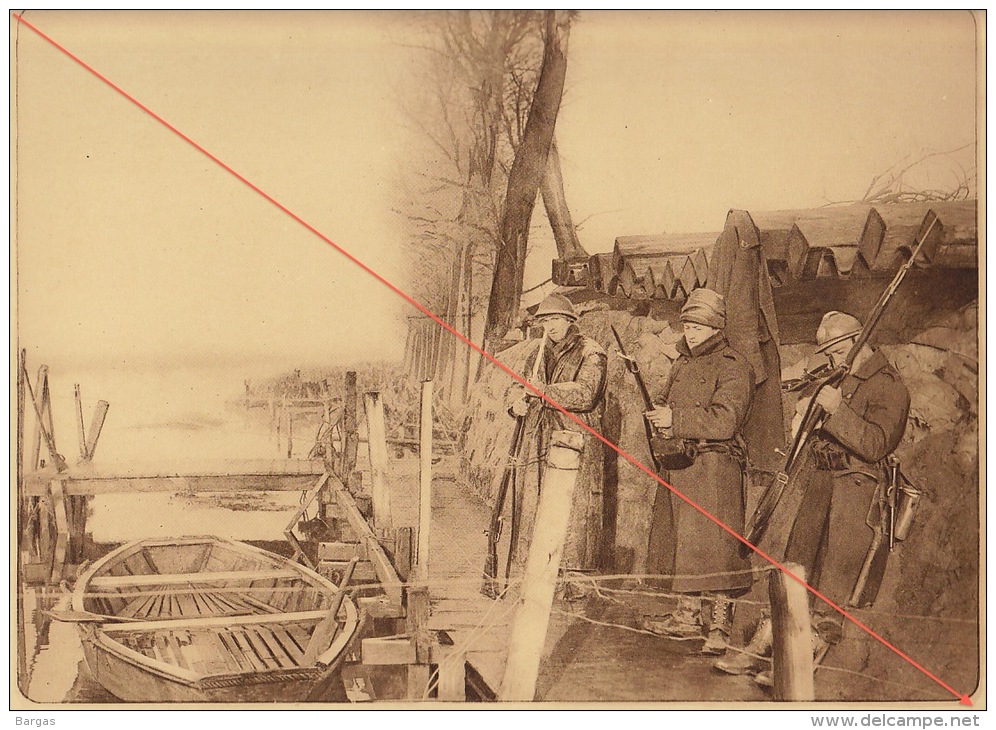 Planche Du Service Photographique De L´armée Belge WW1 Guerre Poste D'attaque à Noordschoote - 1914-18