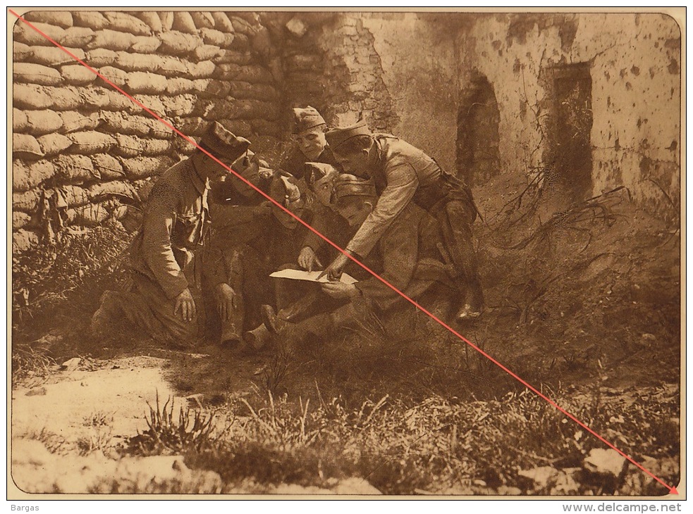 Planche Du Service Photographique De L´armée Belge WW1 Guerre Préparation D'une Patrouille - 1914-18