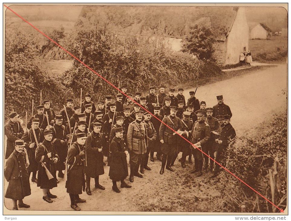 Planche Du Service Photographique De L´armée Belge WW1 Guerre Inspection Du General Bertrand à Coutances - 1914-18