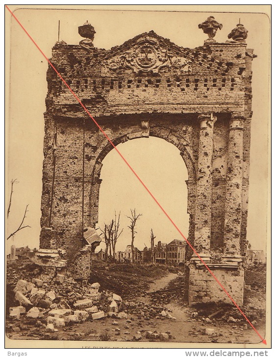 Planche Du Service Photographique De L´armée Belge WW1 Guerre Tour Noire à Ypres - 1914-18