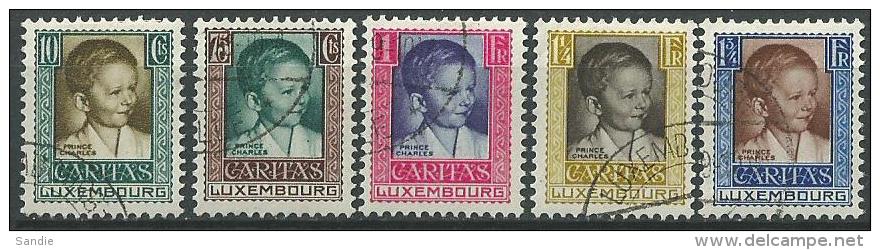 Luxembourg / Prince Charles 1930 - No. 226 - 230 Oblitérés + Charnières - Oblitérés