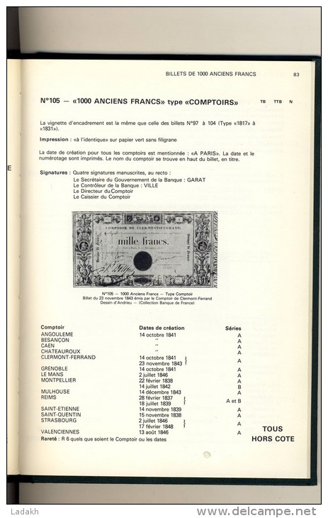 LIVRE # CATALOGUE # BILLET DE LA BANQUE DE FRANCE # MAURICE MUSYNSKI # 1975 # - Books & Software