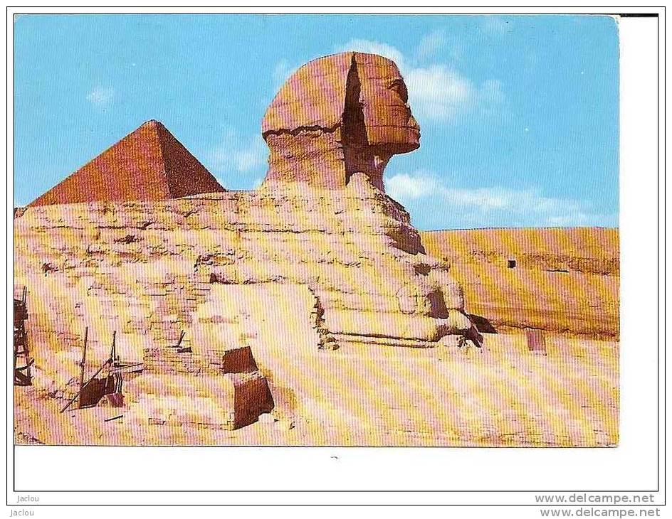 GIZA THE SPHINX AND THE PYRAMID OF CHEOPS,COULEUR REF 6229 - Gizeh
