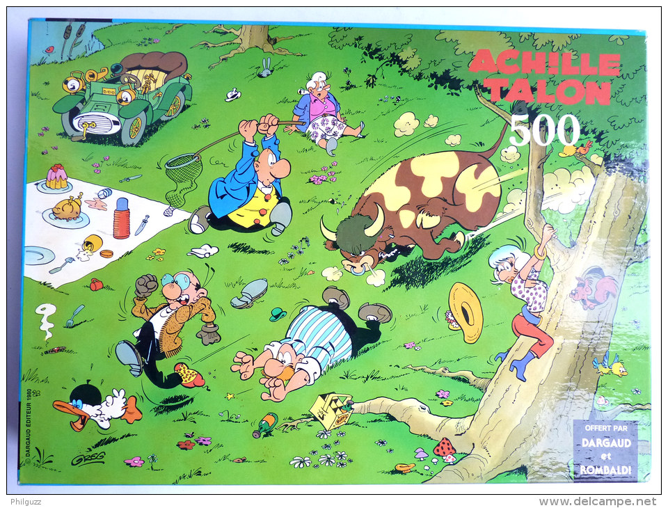 Puzzle 500 Pièces DARGAUD & ROMBALDI 1980 - ACHILLE TALON - LE PIQUE NIQUE COMPLET - Puzzles