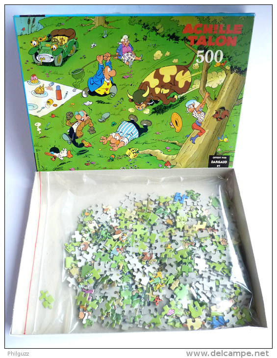 Puzzle 500 Pièces DARGAUD & ROMBALDI 1980 - ACHILLE TALON - LE PIQUE NIQUE COMPLET - Puzzles