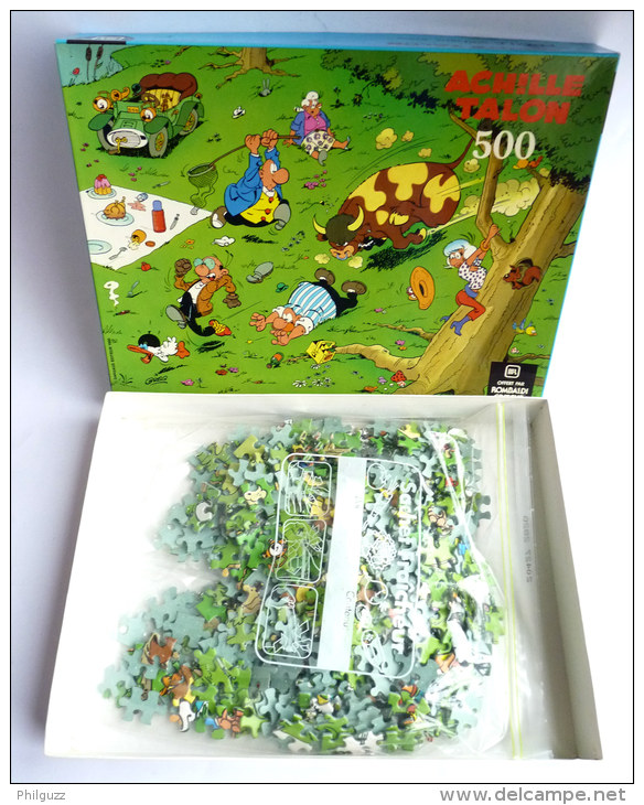 Puzzle 500 Pièces VARIANTE BOITE ROMBALDI EDITEUR 1980 - ACHILLE TALON - LE PIQUE NIQUE COMPLET - Puzzels