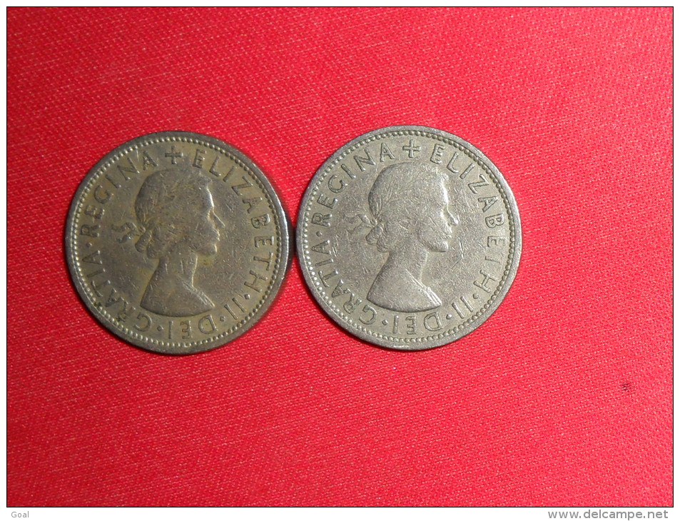 2 Monnaies De 2 Shilings(Les Dates Se Suivent) / 1965 Et 1966 En TTB.+ - Shilling