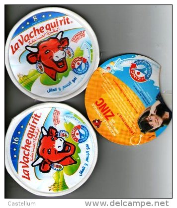 2 Etiquettes + 1 Intercalaire La Vache Qui Rit - Formule Enrichie En Zinc - Fromage