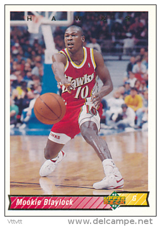 Basket NBA (1993), MOOKIE BLAYLOCK, N° 92 (G), Atlanta Hawks, Upper Deck, Trading Cards... - 1990-1999