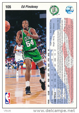 Basket NBA (1993), ED PINCKNEY, N° 106 (F), Boston Celtics, Upper Deck, Trading Cards... - 1990-1999