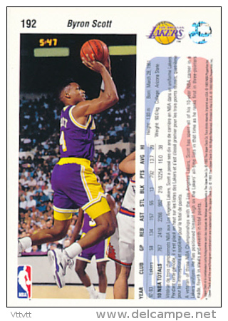 Basket NBA (1993), BYRON SCOTT, N° 192 (G), Los Angeles Lakers, Upper Deck , Trading Cards... - 1990-1999