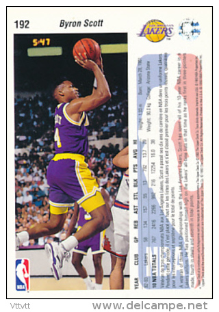 Basket NBA (1993), BYRON SCOTT, N° 192 (G), Los Angeles Lakers, Upper Deck , Trading Cards... - 1990-1999