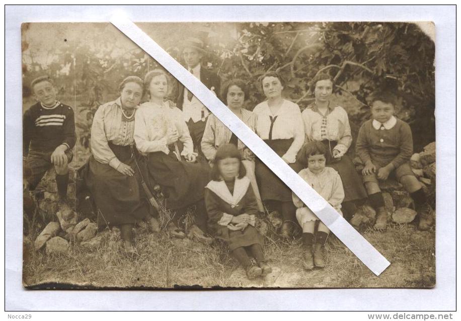 BITONTO - BARI - 1916 - FOTO DI GRUPPO IN CAMPAGNA. FOTOCARTOLINA UNICA! - Bitonto