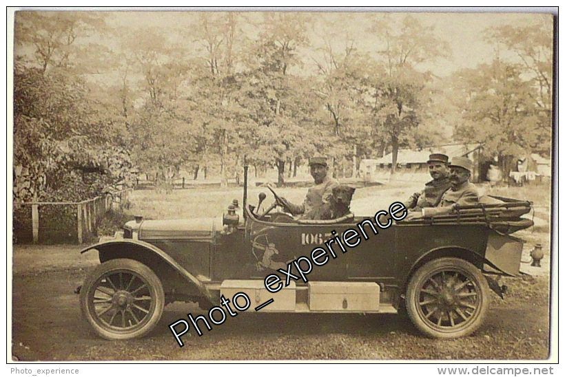 CPA Carte Photo Guerre 14-18 Militaire Voiture Emblème Military Car WW1 - Guerre 1914-18