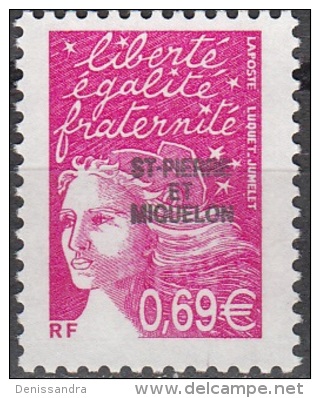 Saint-Pierre & Miquelon 2002 Yvert 769 Neuf ** Cote (2015) 2.80 Euro Marianne Du 14 Juillet - Unused Stamps