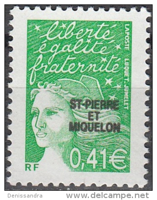 Saint-Pierre & Miquelon 2002 Yvert 763 Neuf ** Cote (2015) 1.60 Euro Marianne Du 14 Juillet - Unused Stamps