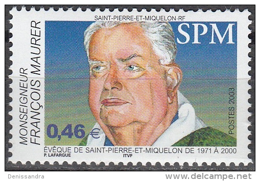 Saint-Pierre & Miquelon 2003 Yvert 788 Neuf ** Cote (2015) 2.00 Euro Evéque François Maurer - Unused Stamps