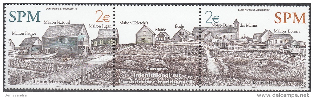 Saint-Pierre & Miquelon 2003 Yvert 796 - 797 Neuf ** Cote (2015) 16.00 Euro Architecture Traditionnelle - Unused Stamps