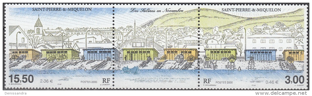 Saint-Pierre & Miquelon 2000 Yvert 724 - 725 Neuf ** Cote (2017) 9.50 Euro Les Salins En Novembre - Unused Stamps