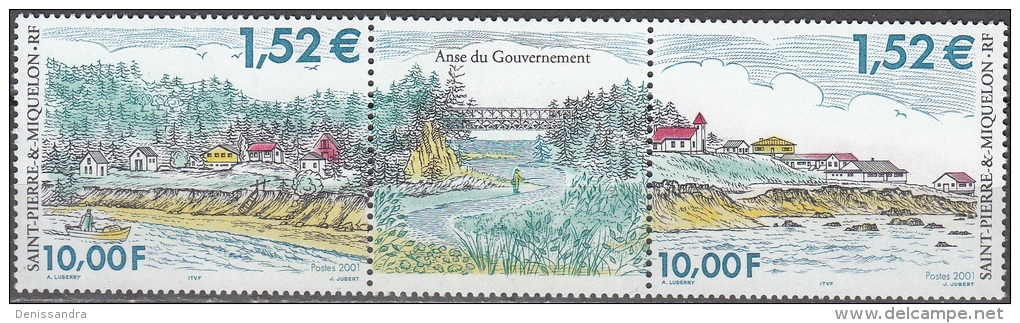 Saint-Pierre & Miquelon 2001 Yvert 750 - 751 Neuf ** Cote (2015) 12.00 Euro Anse Du Gouvernement - Unused Stamps