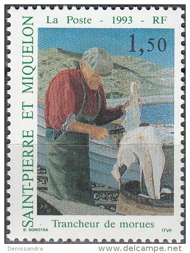 Saint-Pierre & Miquelon 1993 Yvert 576 Neuf ** Cote (2015) 0.80 Euro Le Trancheur De Morue - Neufs