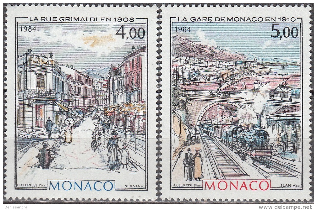 Monaco 1984 Yvert 1433 - 1434 Neuf ** Cote (2015) 10.10 Euro Monaco à La Belle époque - Ongebruikt
