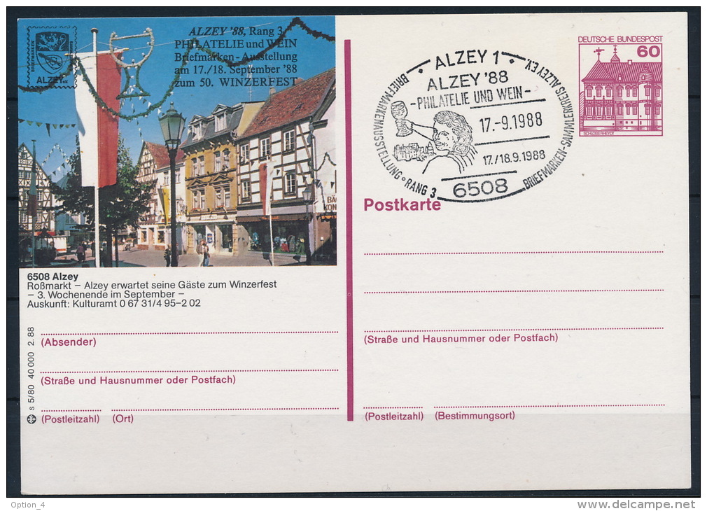 Germany Deutschland Alzey Wine Stationery Card Wein Postkarte °BL0868 - Vinos Y Alcoholes