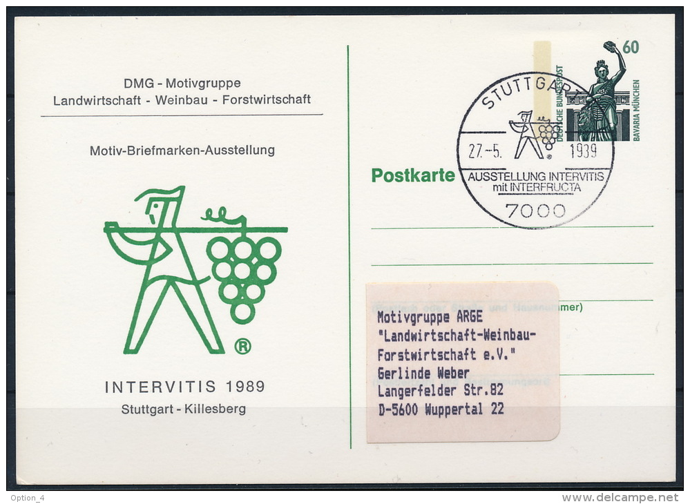 Germany Deutschland Intervitis Wine Stationery Card Wein Postkarte °BL0869 - Vinos Y Alcoholes