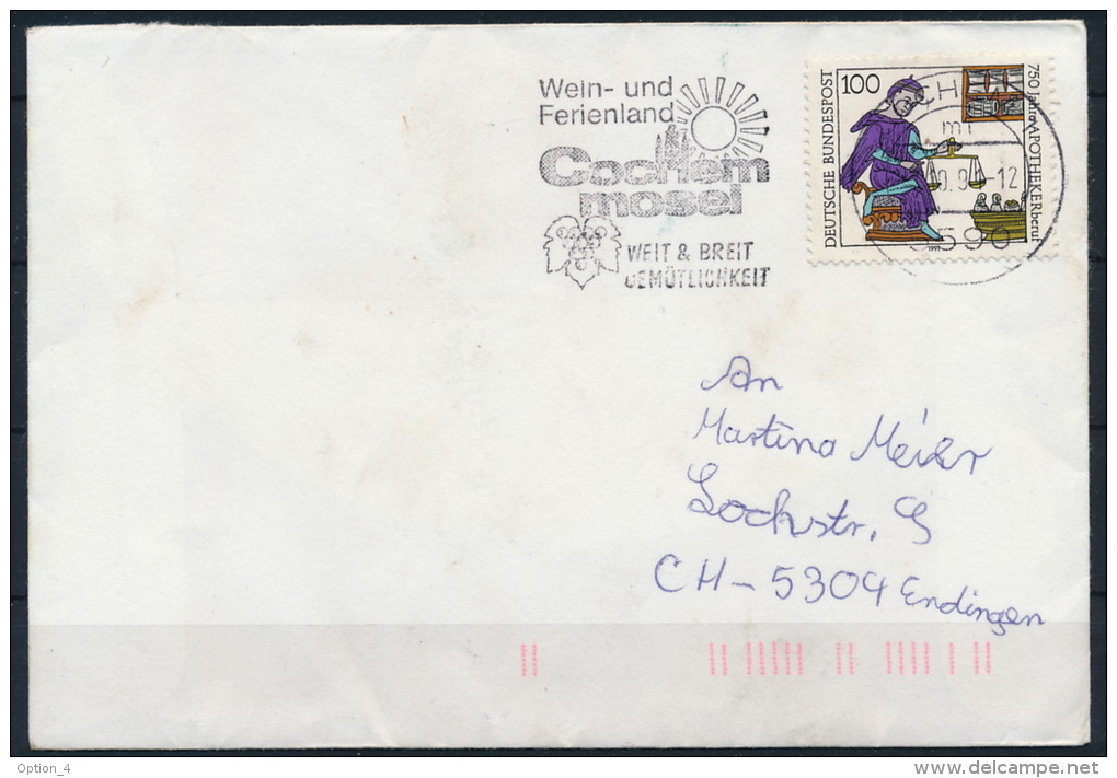 Germany Deutschland Cochem Special Machine Postmark Wine Wein Werbestempel °BL0870 - Wein & Alkohol