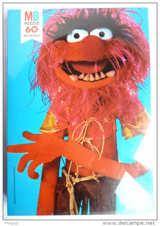 Puzzle MB 1978 - MUPPETS SHOW - MUPPET ANIMAL 60 Pièces RARE NEUF SOUS CELLOPHANE - Puzzles