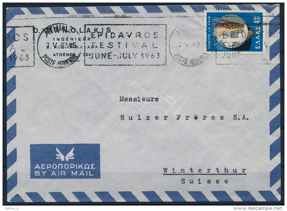 Greece Griechenland Airmail Cover Weizen Wheat °BL0995 - Landwirtschaft