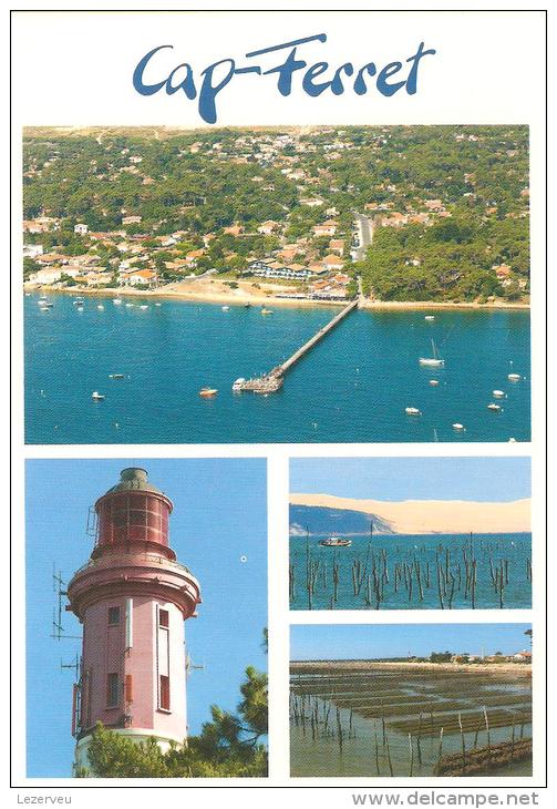 CPM CAP FERRET MULTIVUE PHARE PARCS HUITRES MOULES BOUCHAUDS - Other & Unclassified