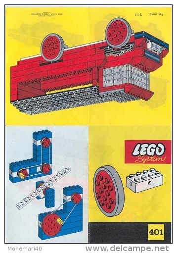 LEGO SYSTEM Plan Notice 401 (Pad. Pend S 111). - Ontwerpen